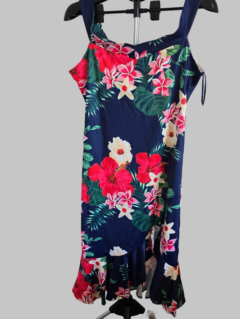 XXL ChicMe Women's Tropical Print Dress In Blue